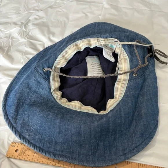 Coolibar upf 50 flora gardening hat chambray size small - Picture 4 of 9